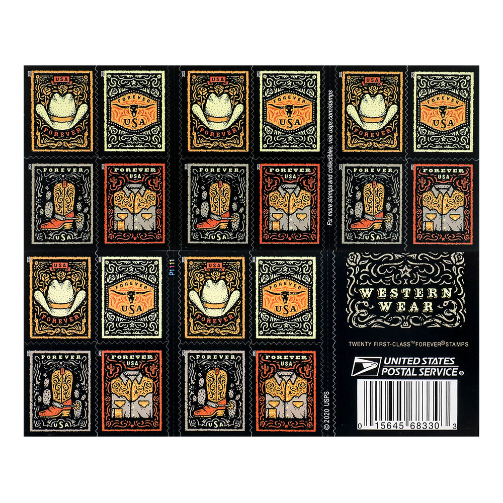 2021 First-Class Forever Stamps – Western Wear